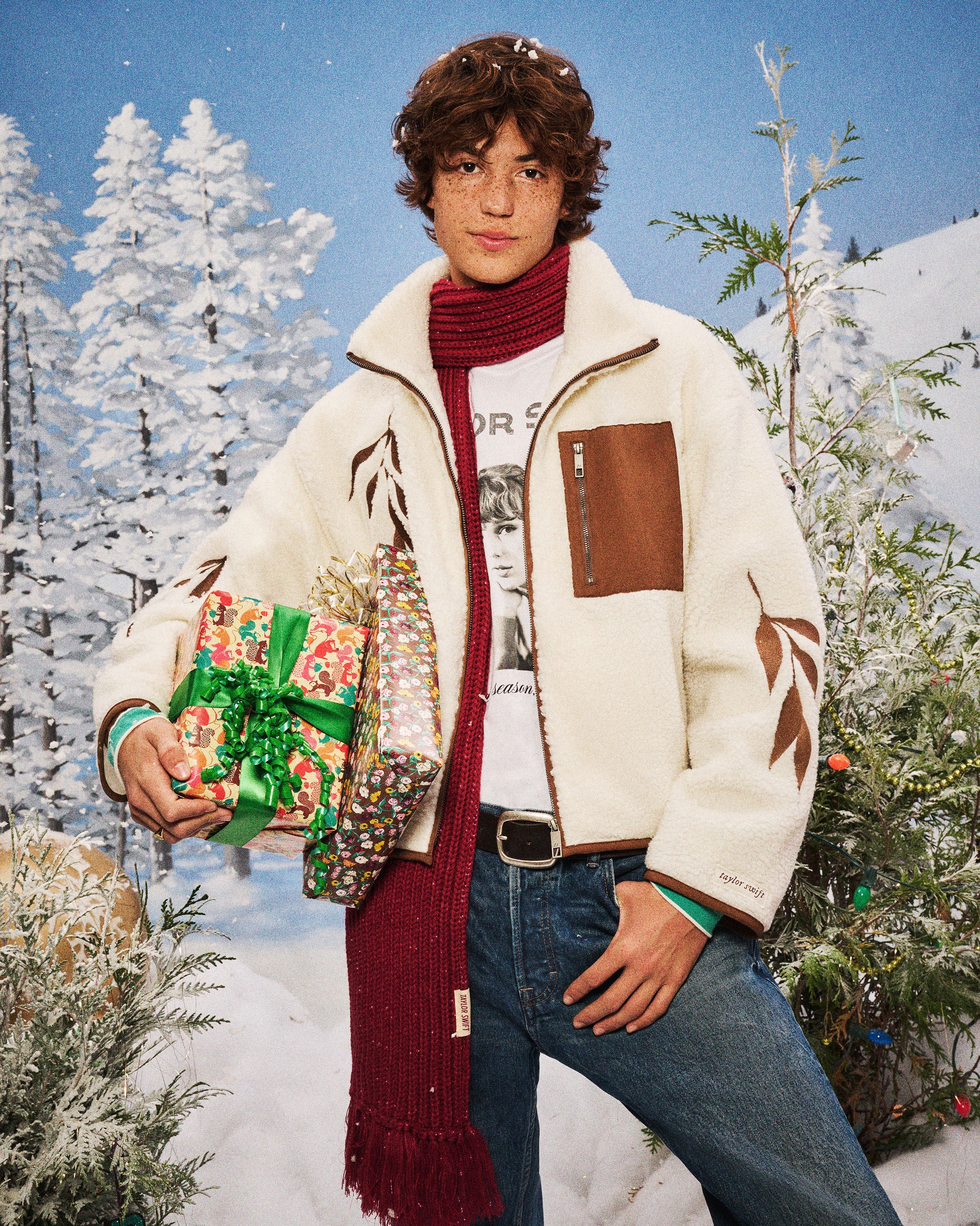 Life is a Willow Zip Up Sherpa Fleece Jacket Model