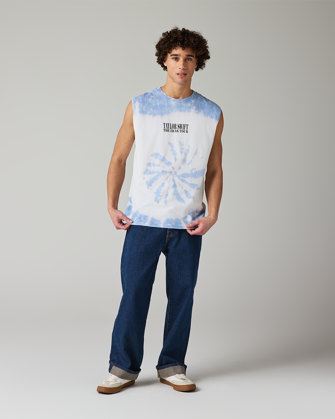 Taylor Swift | The Eras Tour Tie Dye Tank Top L size model full length front