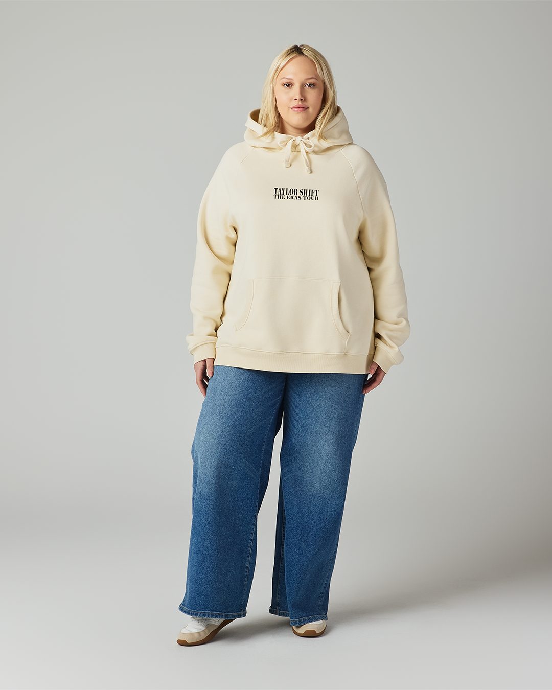 Taylor Swift | The Eras Tour I Beige Hoodie 2XL model front full length