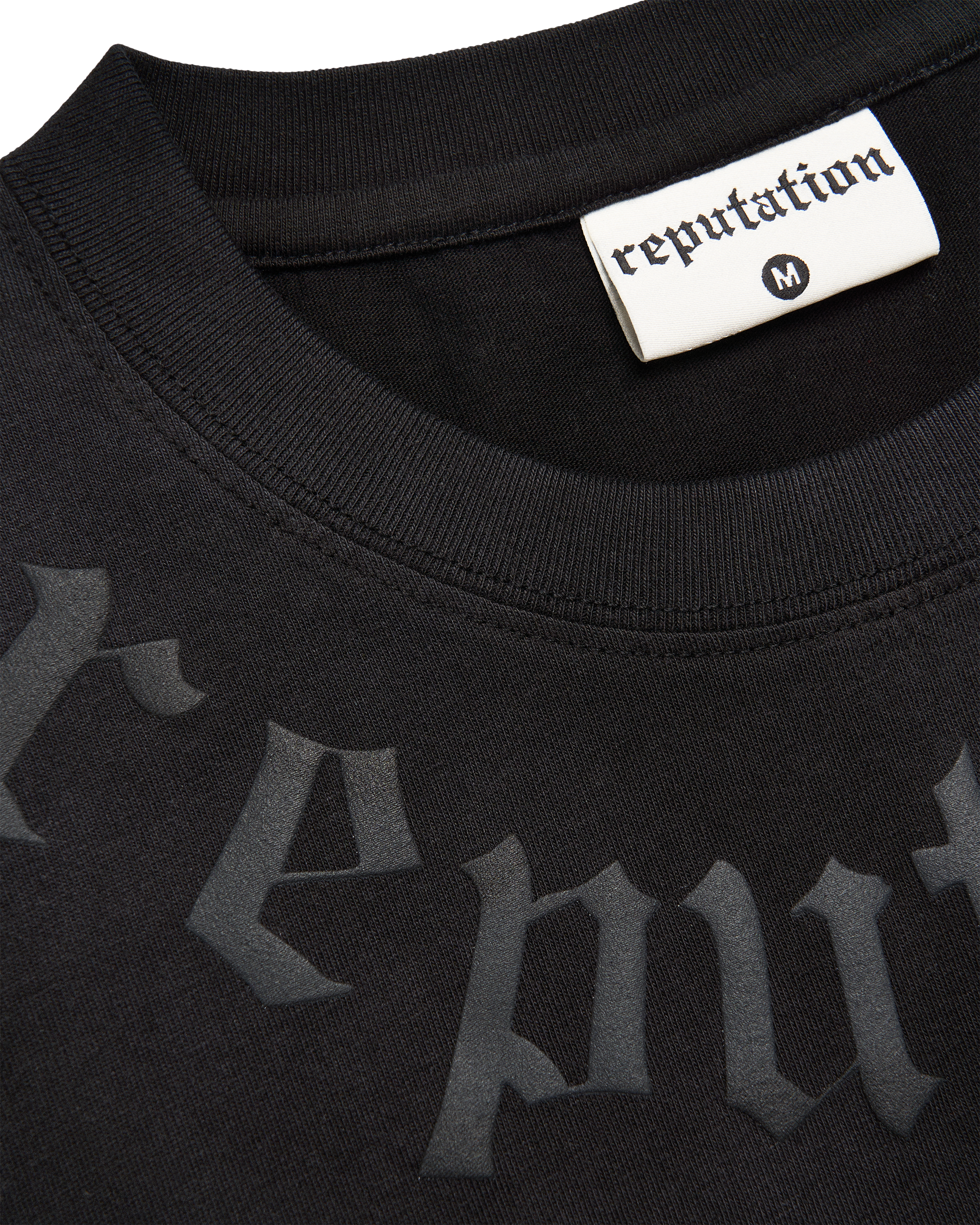Reputation Precedes Me Black T-Shirt Detail