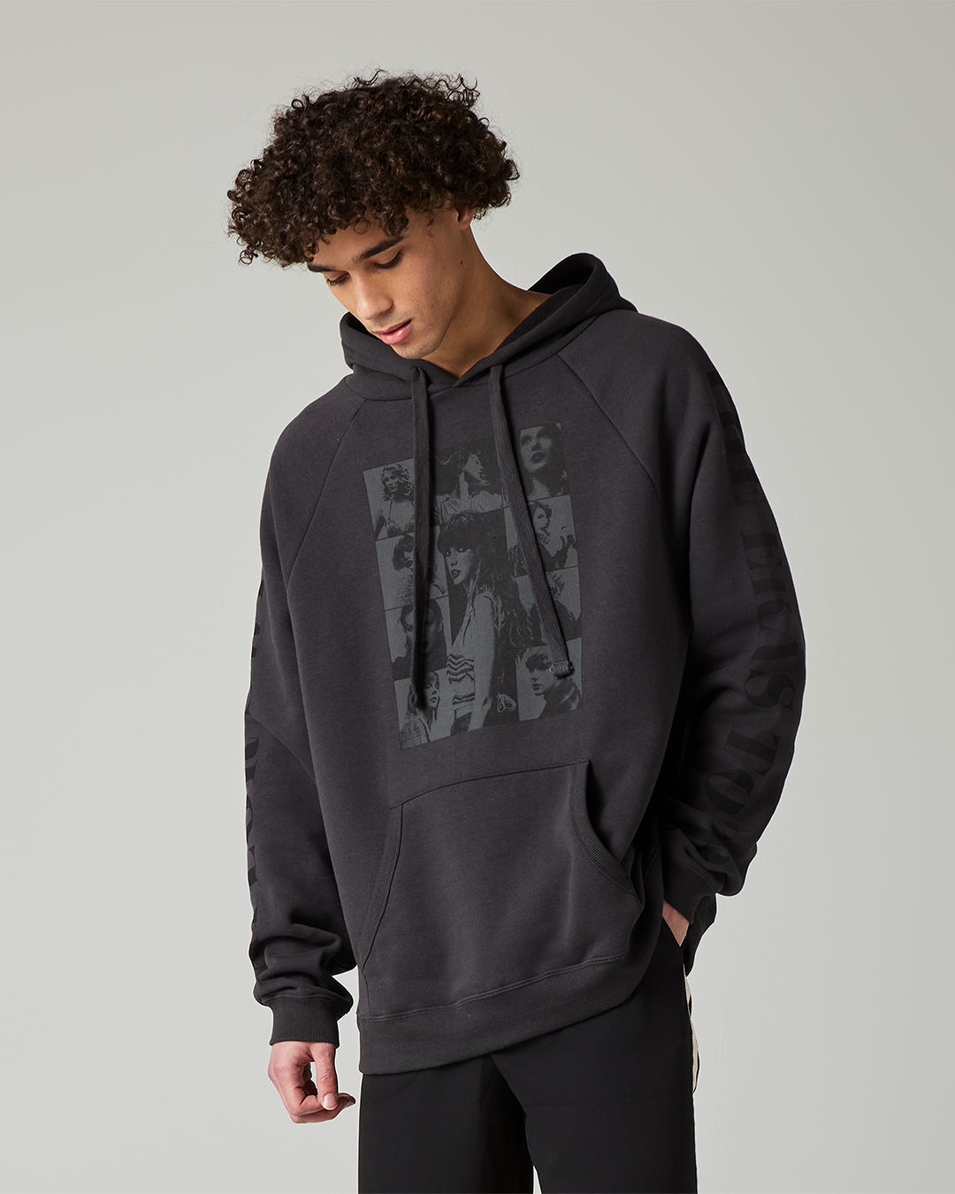 Taylor Swift | The Eras Tour Through London Black Hoodie L front close up