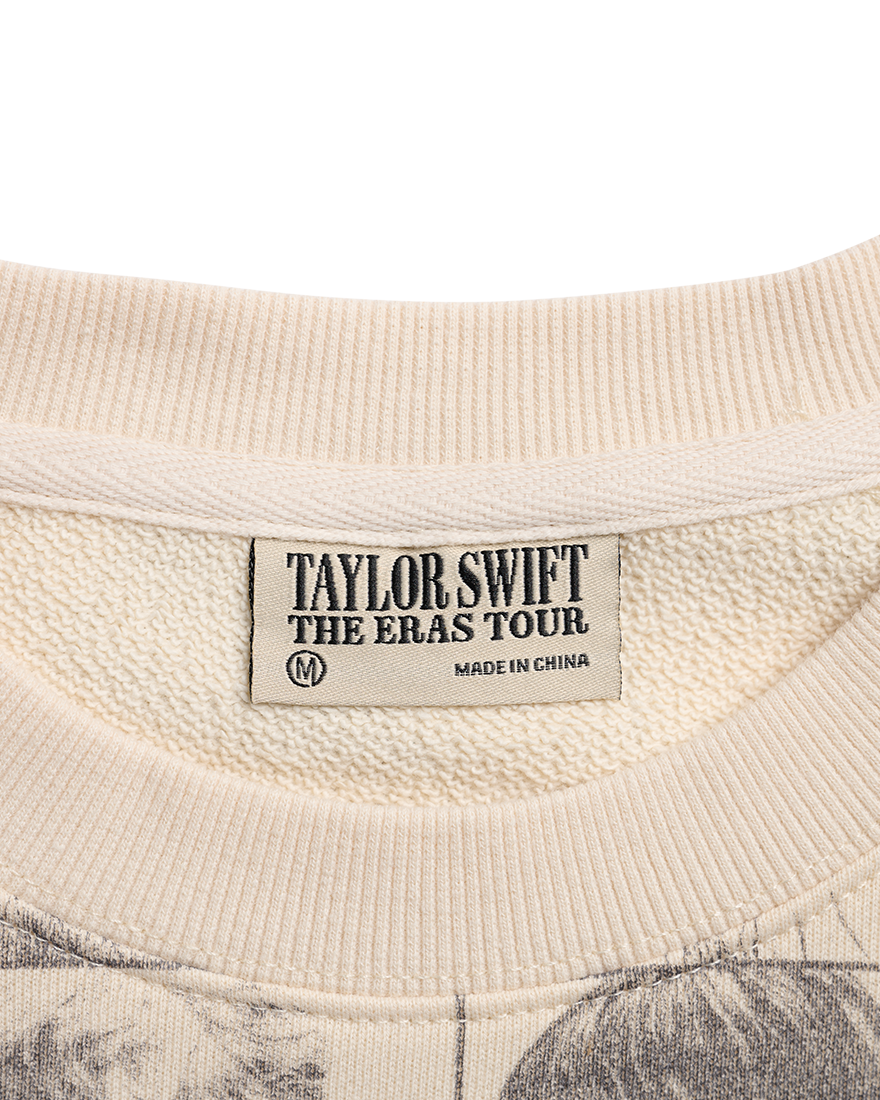 Taylor Swift | The Eras Tour Cropped Beige Pullover detail