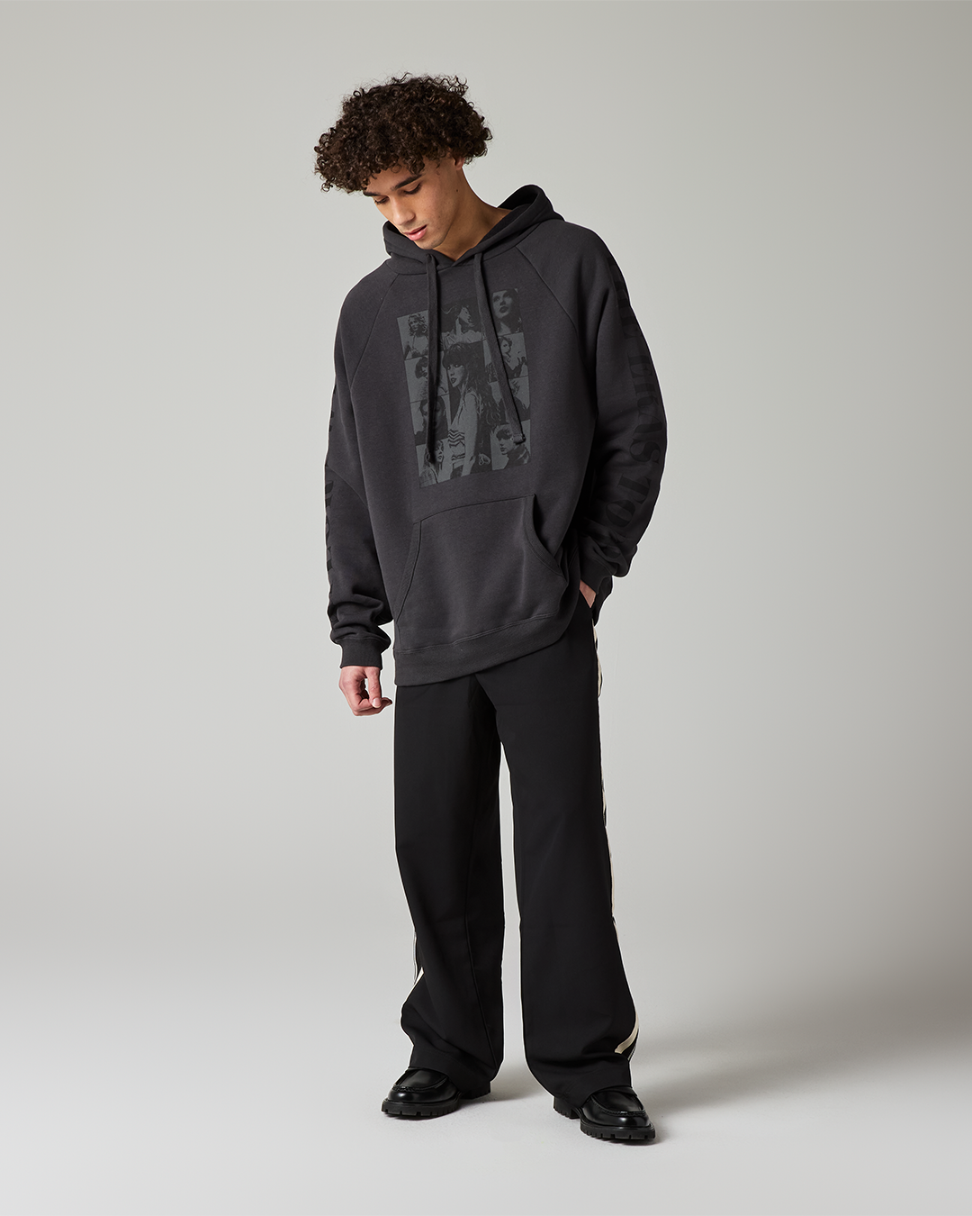 Taylor Swift | The Eras Tour Through London Black Hoodie L front full length