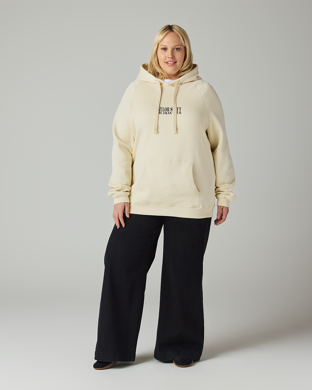 Taylor Swift | The Eras Tour III Beige Hoodie 2XL model front full length