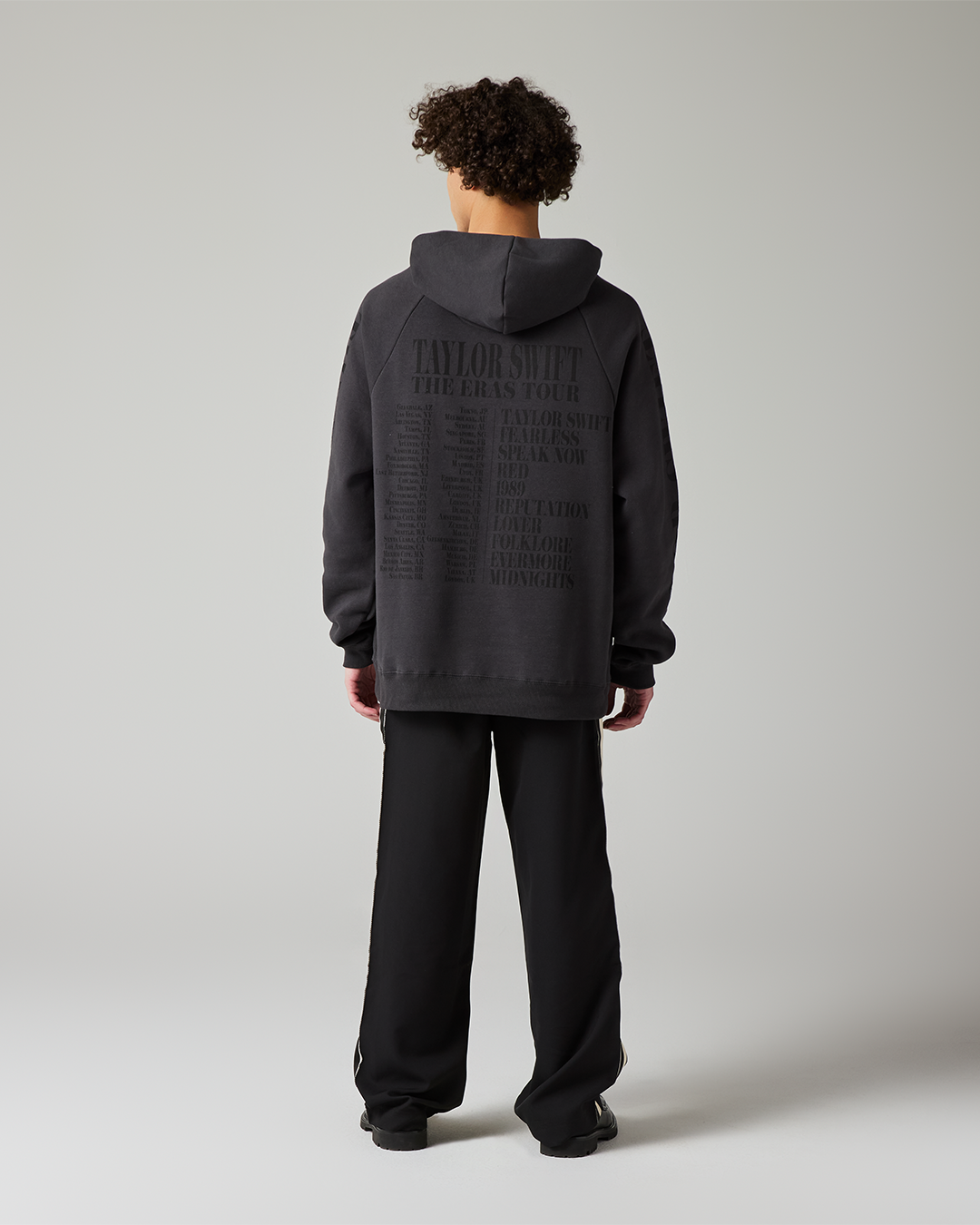 Taylor Swift | The Eras Tour Through London Black Hoodie L full length back