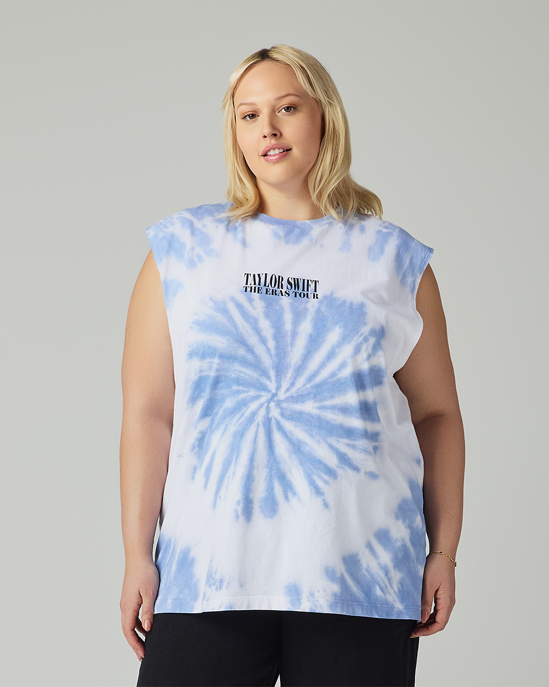 Taylor Swift | The Eras Tour Tie Dye Tank Top 2XL size model close up