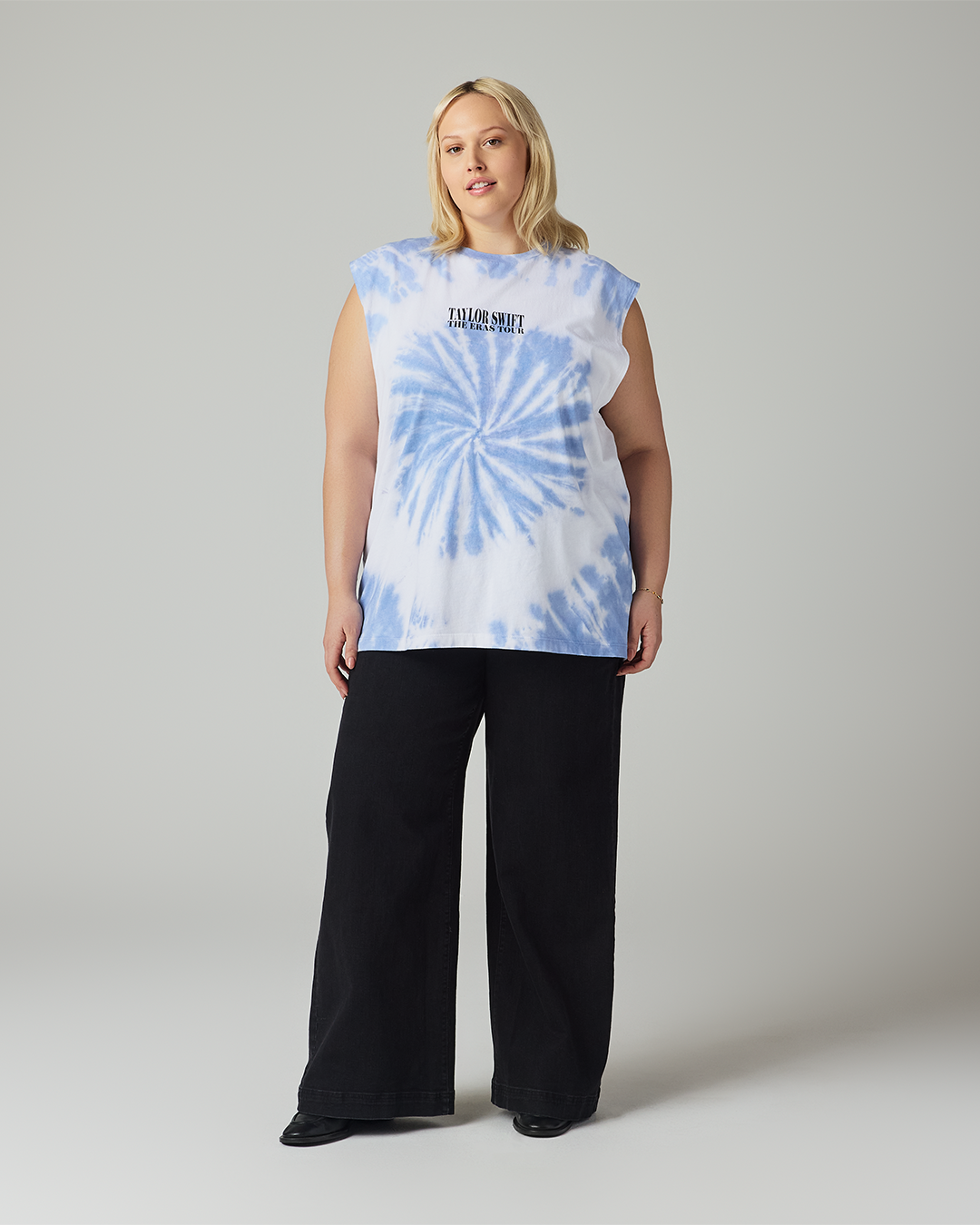Taylor Swift | The Eras Tour Tie Dye Tank Top 2XL size model full length
