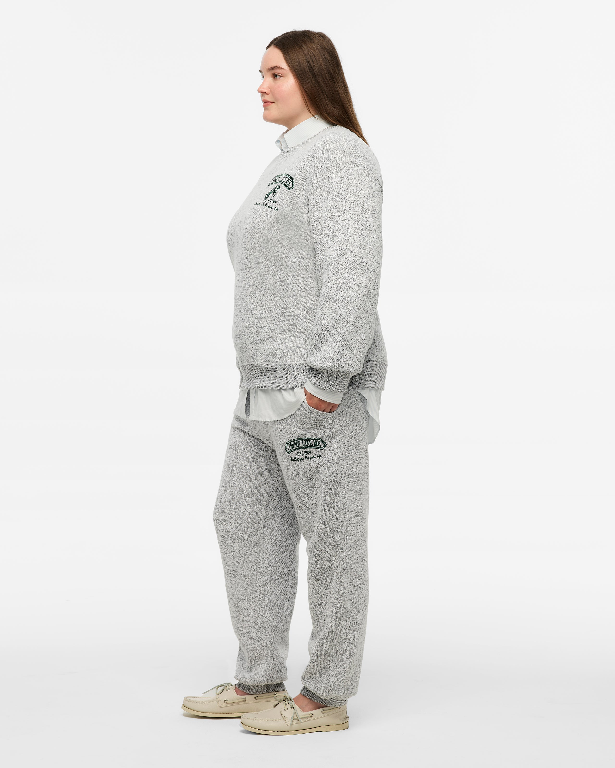 Cowboy Like Me Crewneck model side