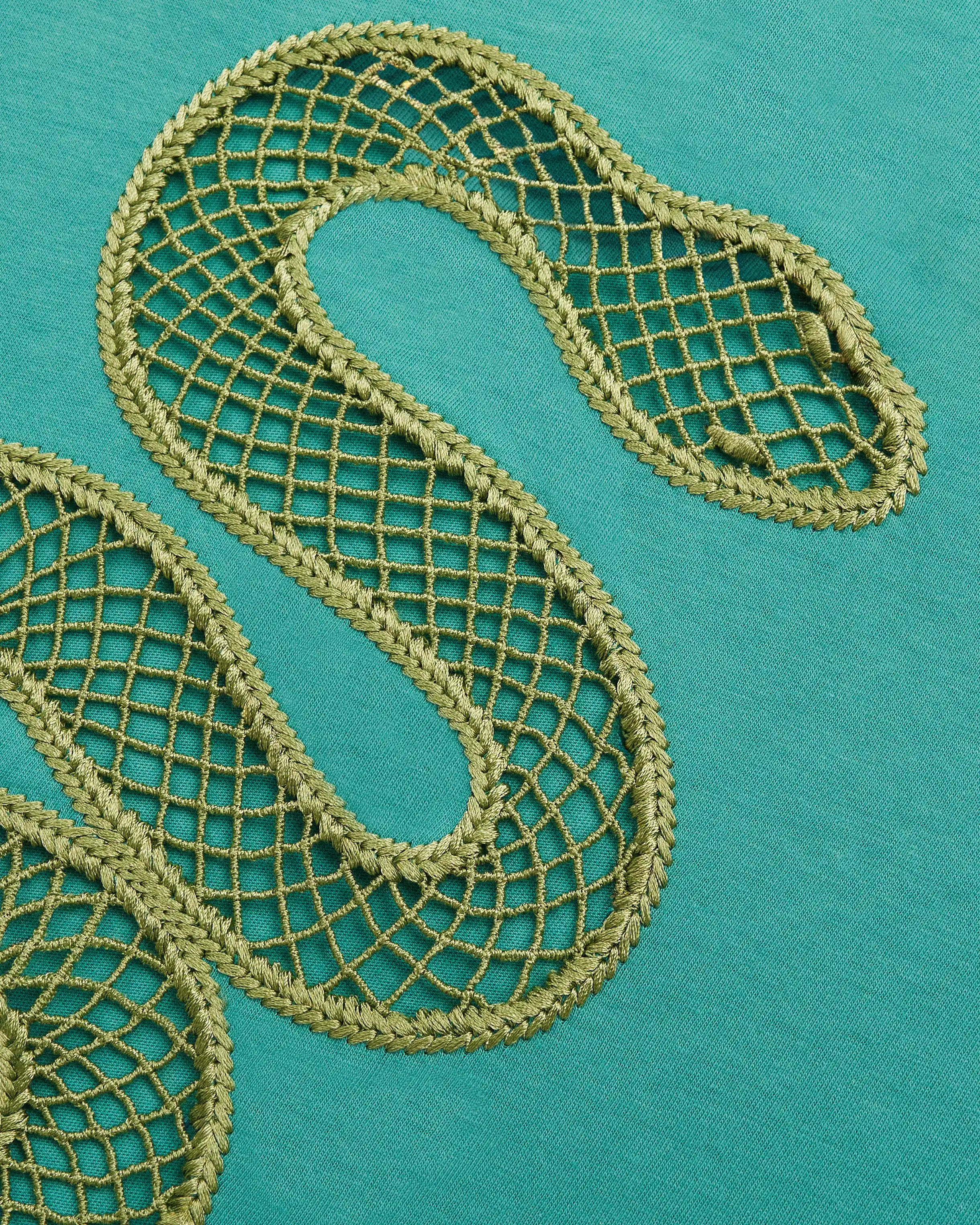 Island Breeze & Lights Down Low Crochet Snake Tee cutout detail