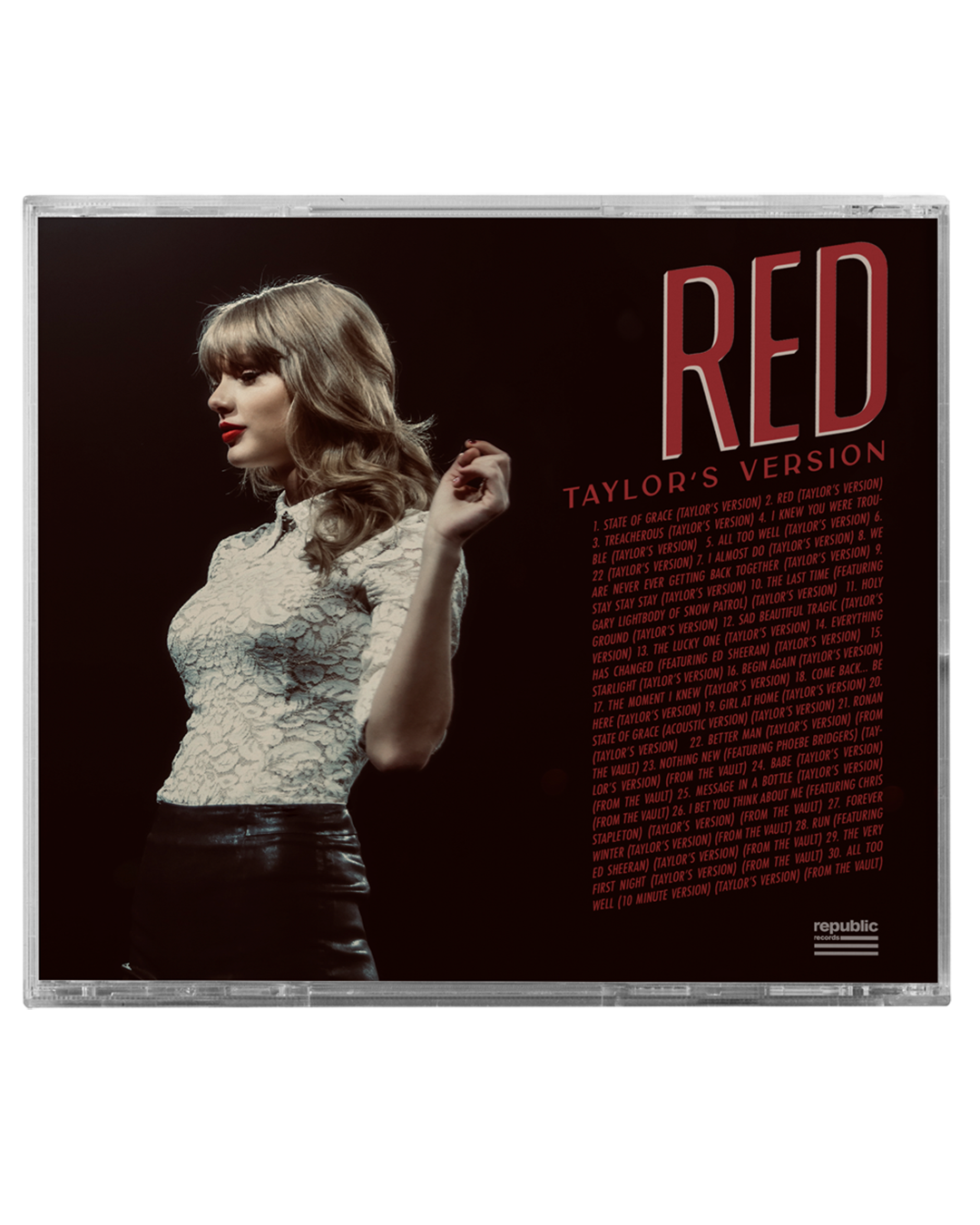 RED (Taylor's Version) CD back detail