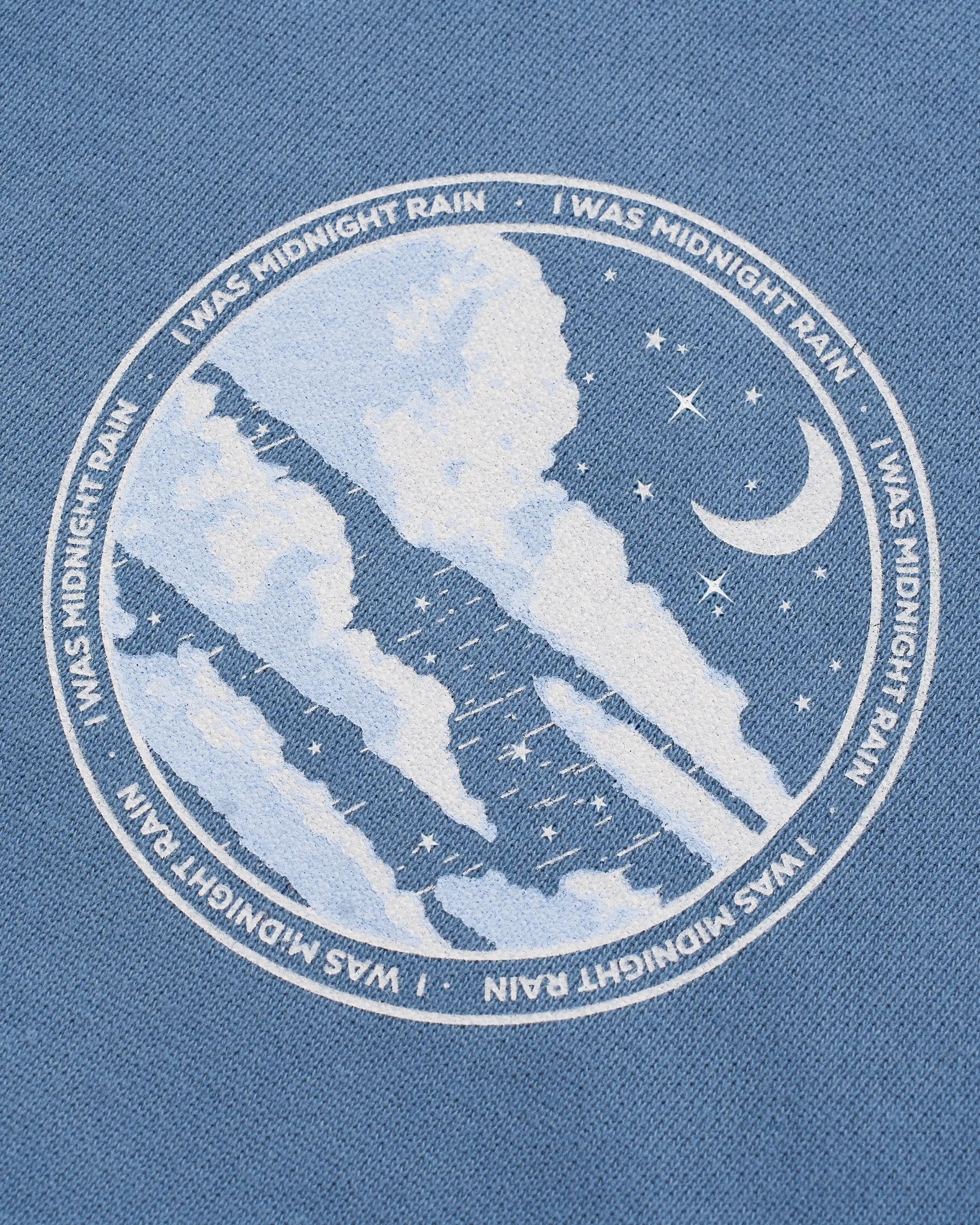 I Was Midnight Rain Zip Hoodie illustration detail