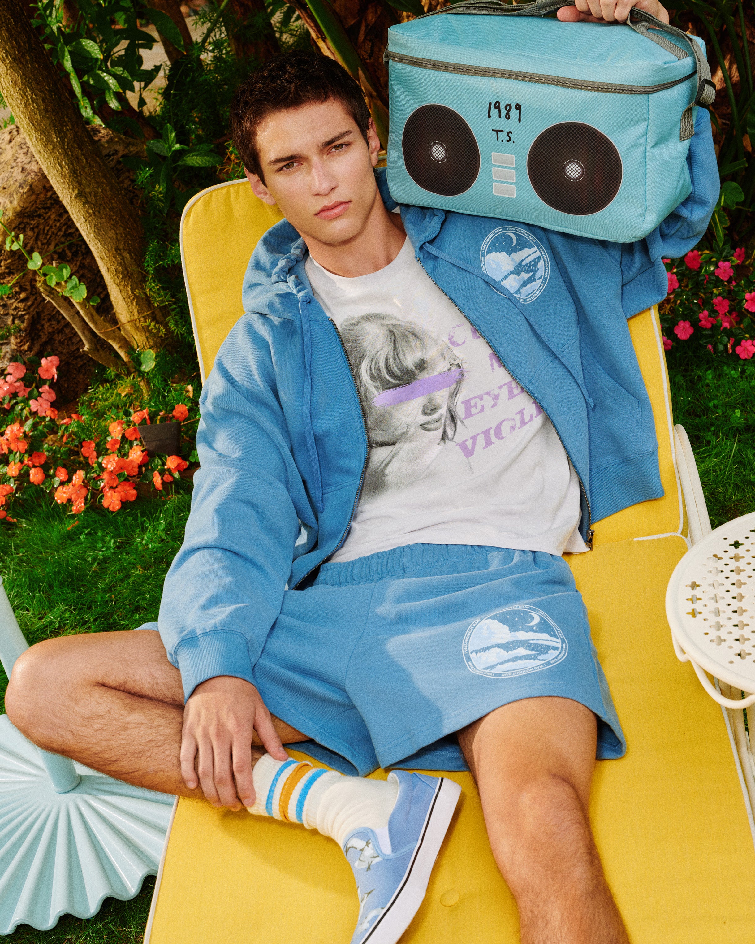 I Was Midnight Rain Sweat Shorts lifestyle image