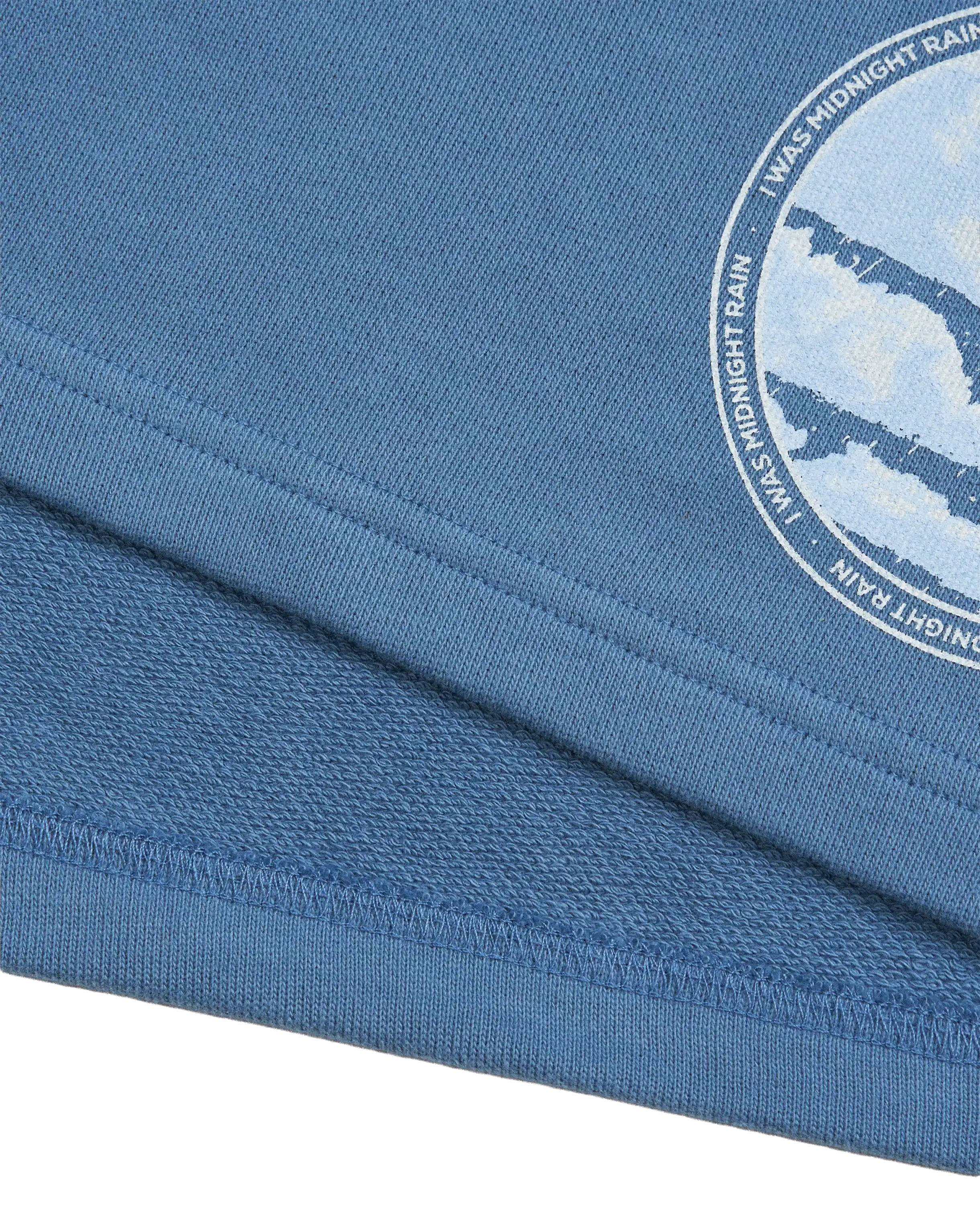 I Was Midnight Rain Sweat Shorts fabric detail