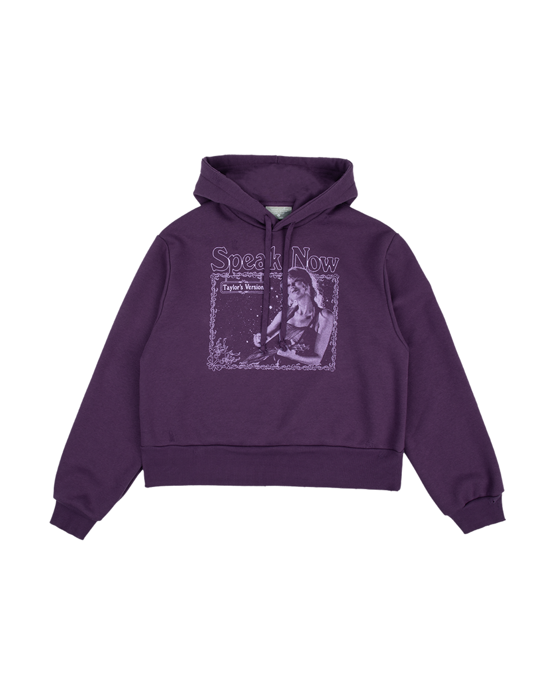 The Story Of Us Purple Crop Hoodie front