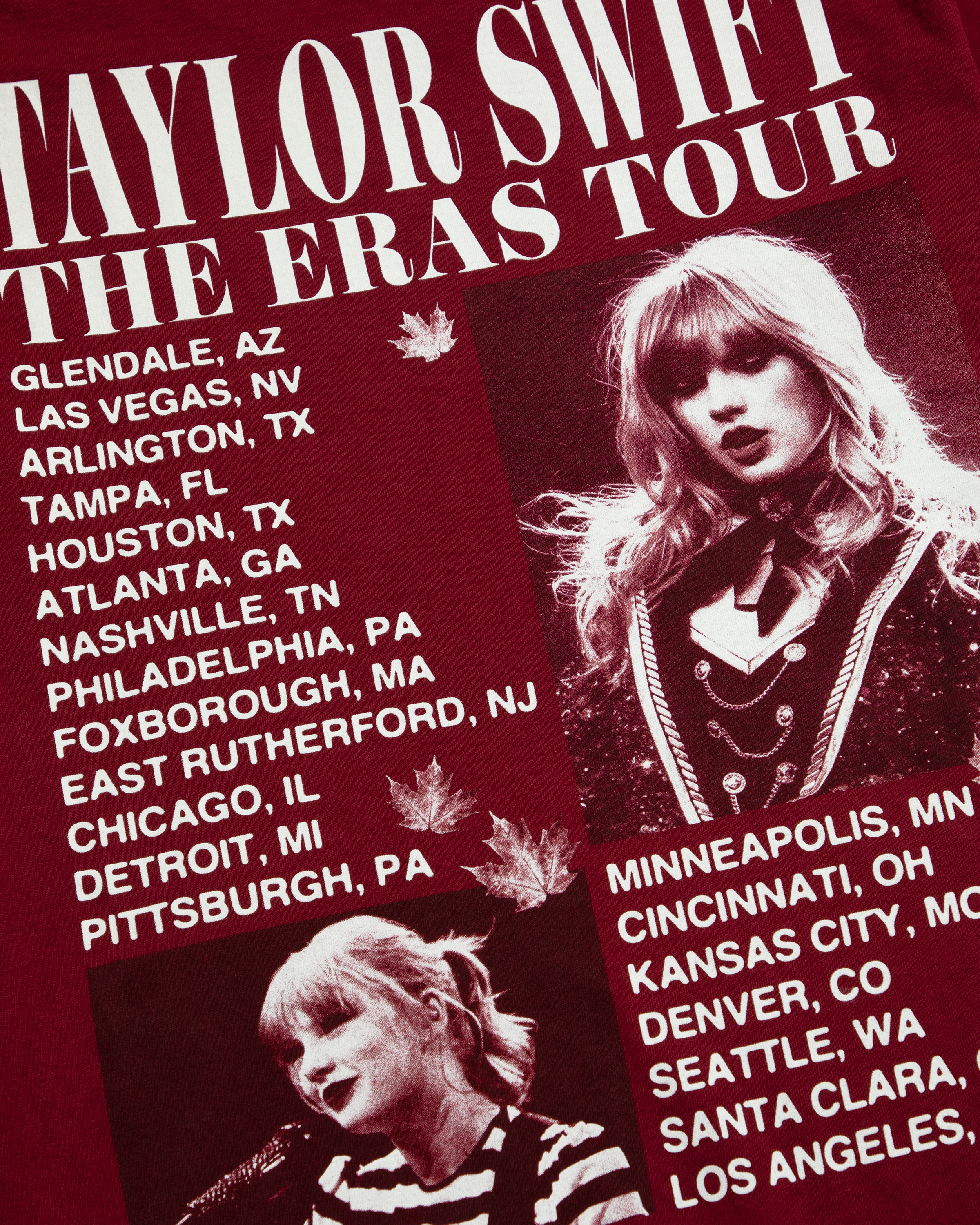 Taylor Swift | The Eras Tour RED (Taylor's Version) Album T-Shirt detail