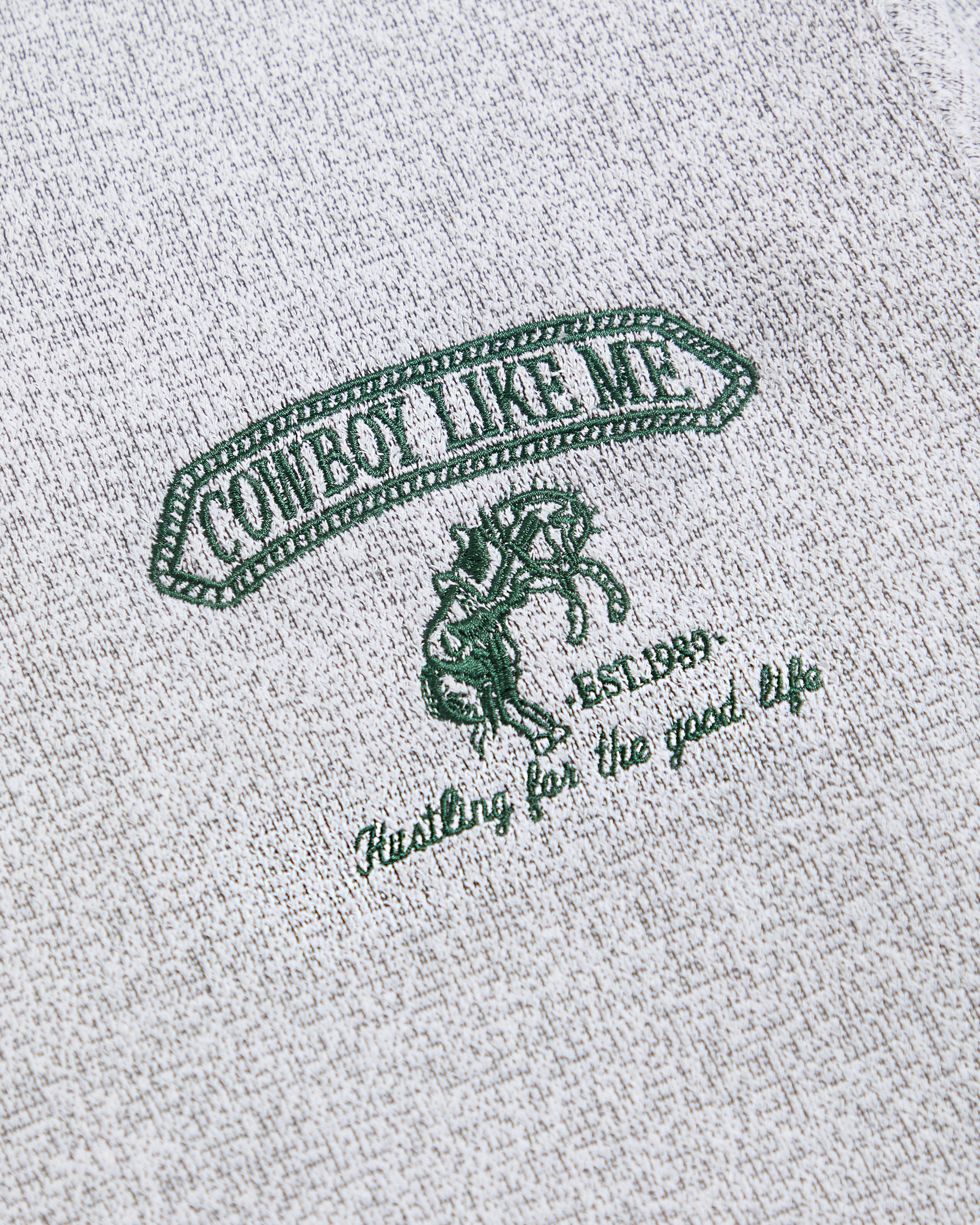 Cowboy Like Me Crewneck detail