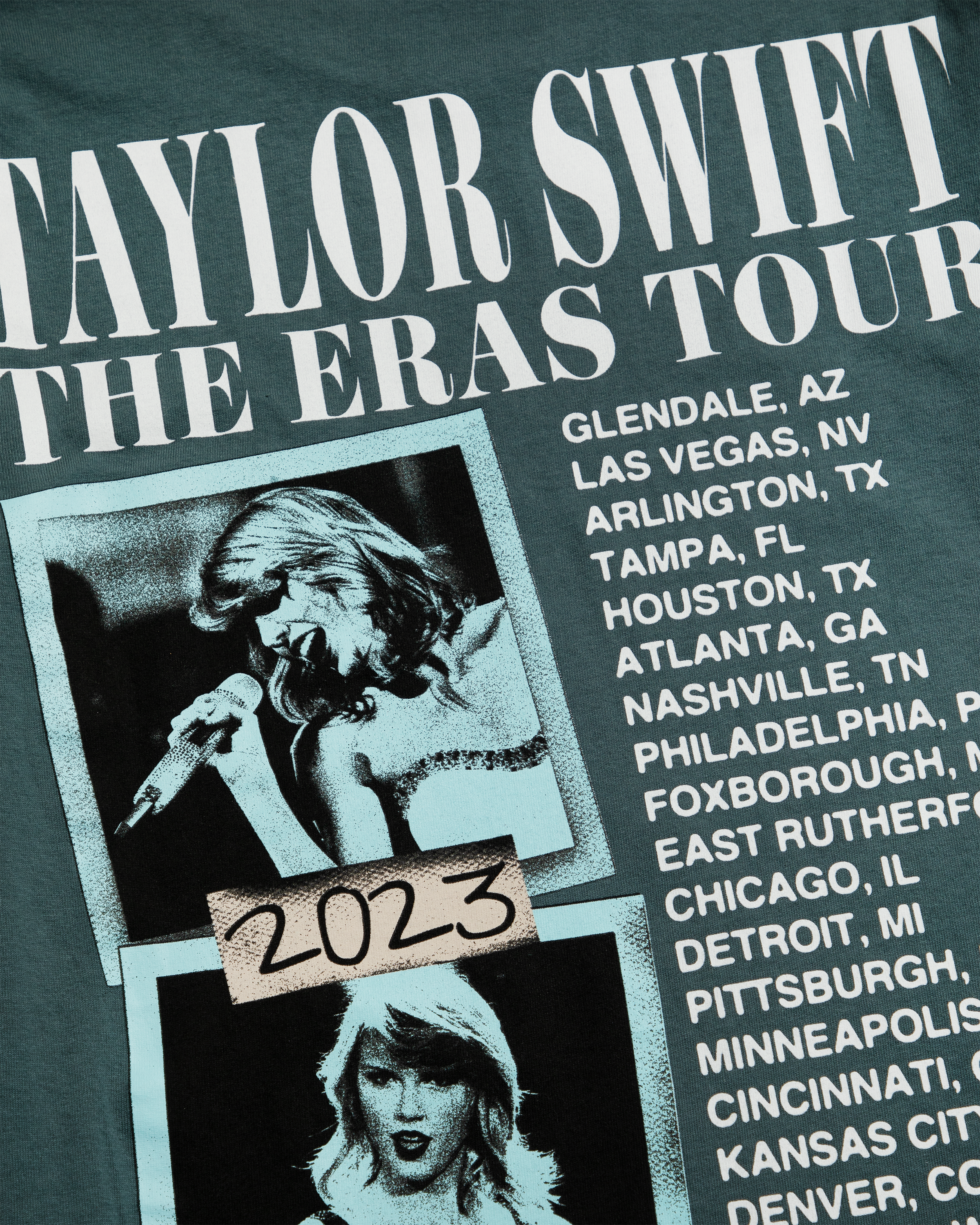 Taylor Swift | The Eras Tour 1989 Album T-Shirt close up