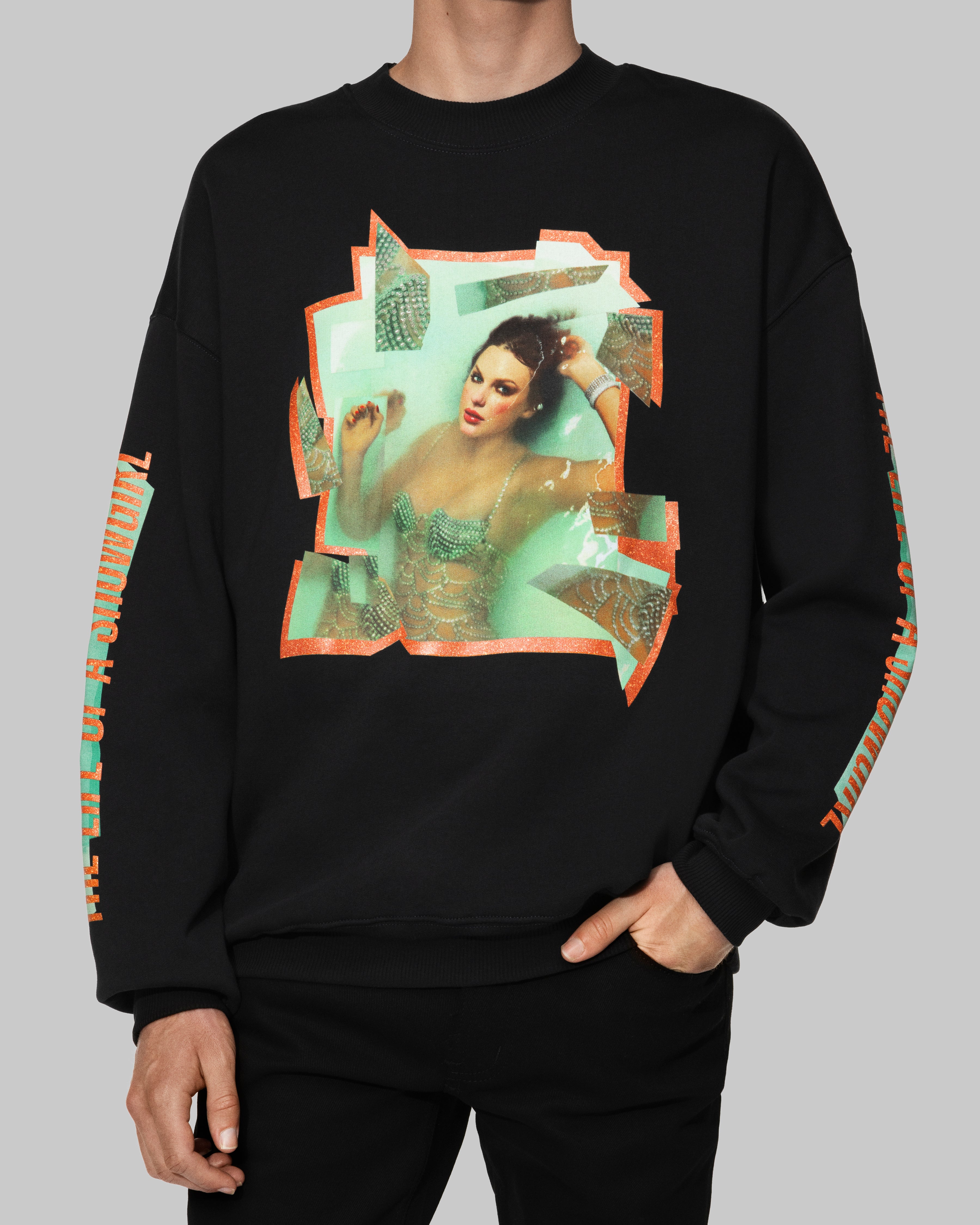 The Life of a Showgirl Crewneck Spotify Fans First Box Set L Model front