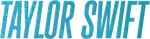 Taylor Swift blue glitter logo