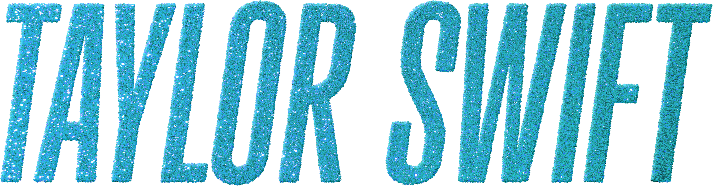 Taylor Swift blue glitter logo
