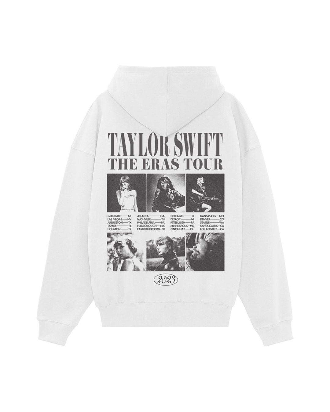 Taylor Swift | The Eras Tour Collage White Hoodie back