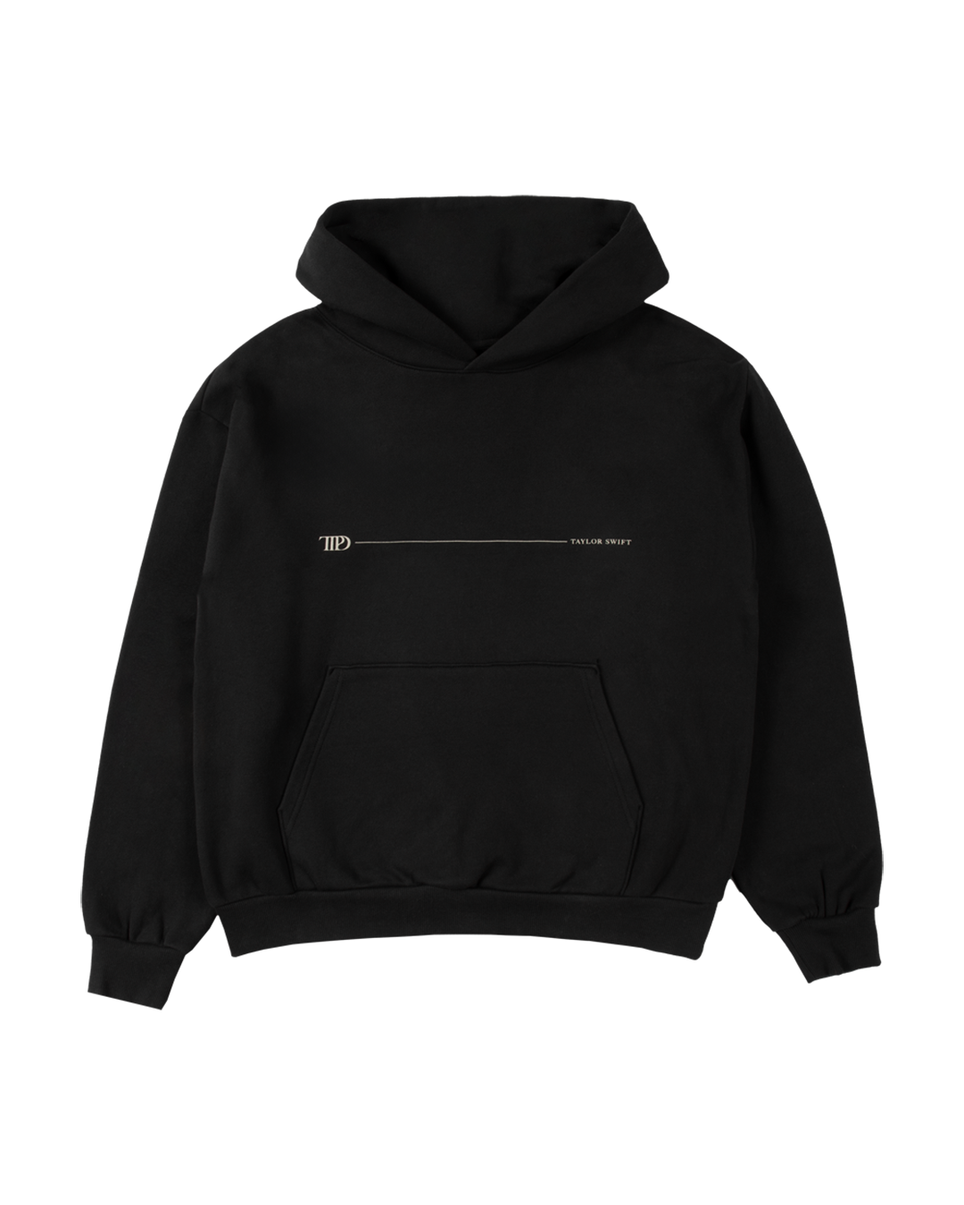 The Tortured Poets Department Black Hoodie front