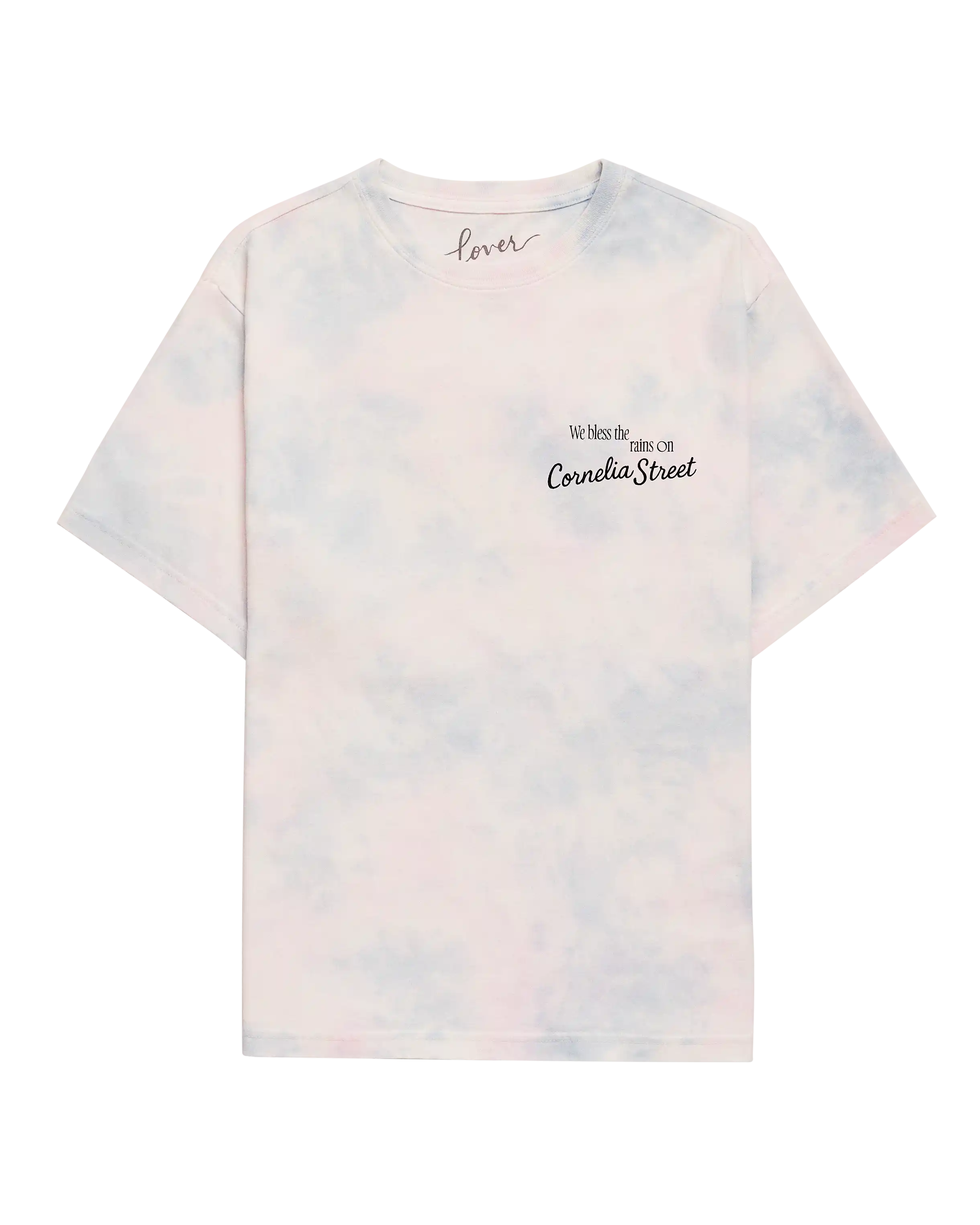 We Bless the Rains on Cornelia Street Tie Dye Tee front