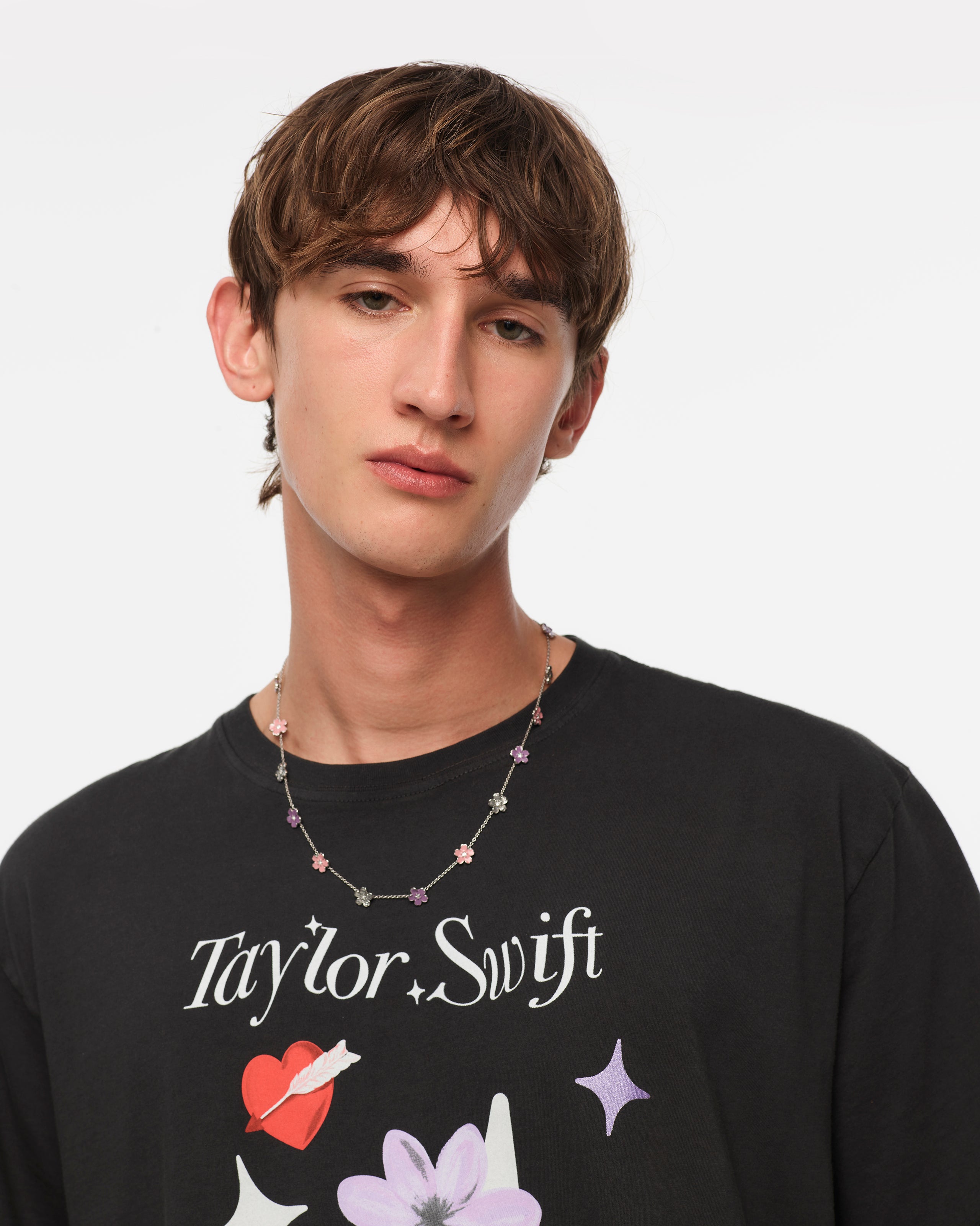 Speak Now (Taylor's Version) Cherry Blossom Necklace editorial on male model
