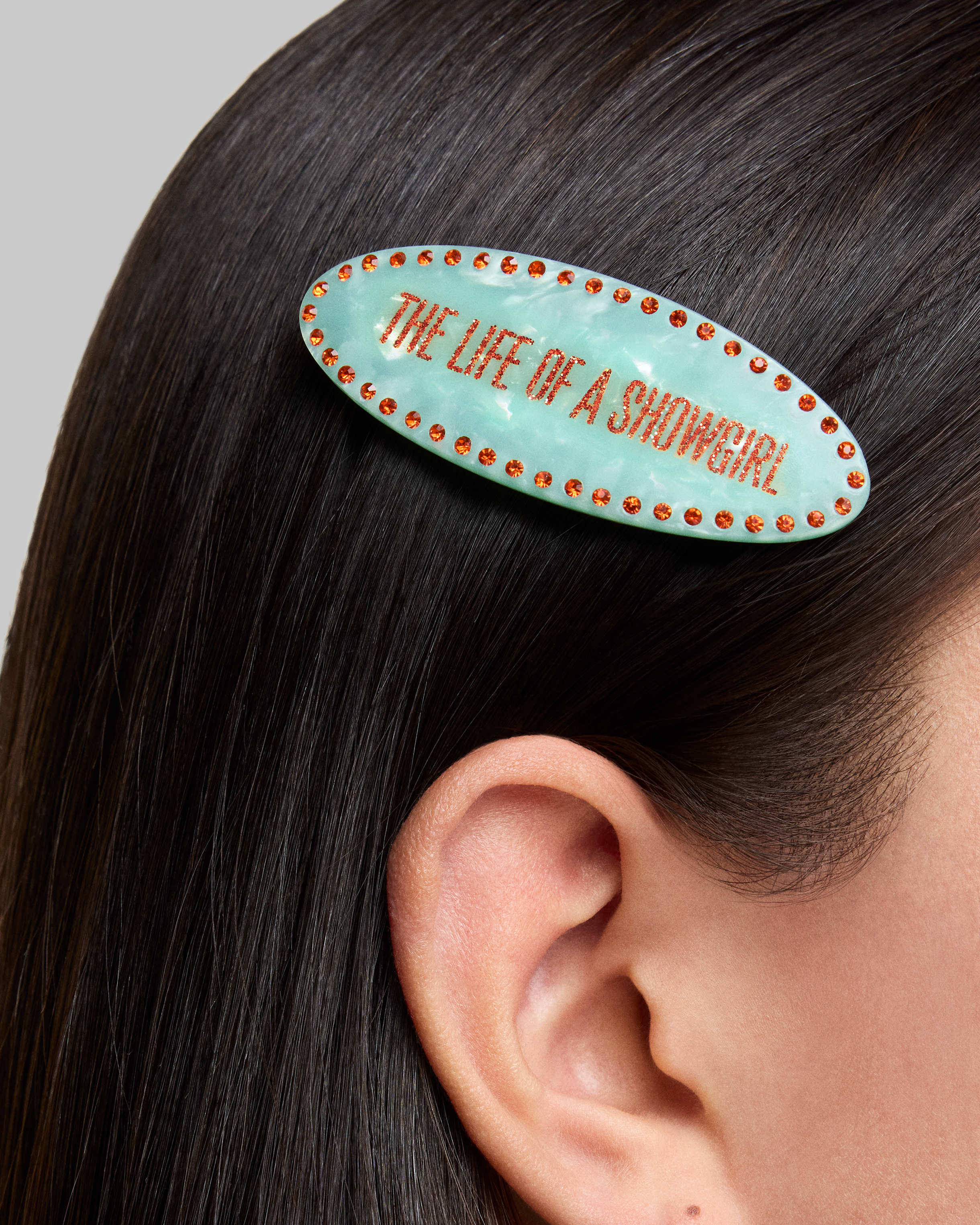 The Life of a Showgirl Barrette On Model