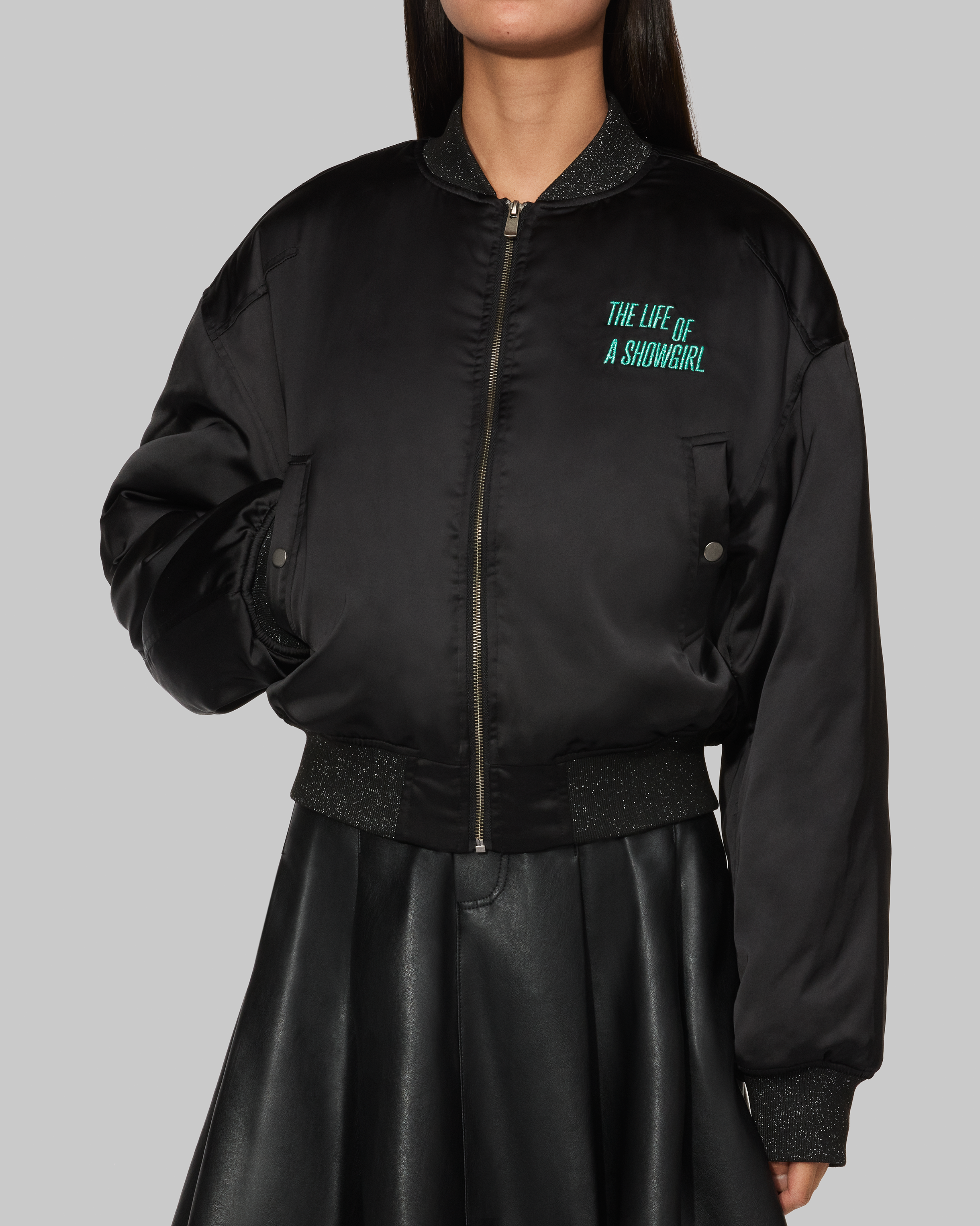 Got A Wi$hli$t Bomber Jacket Front on Model