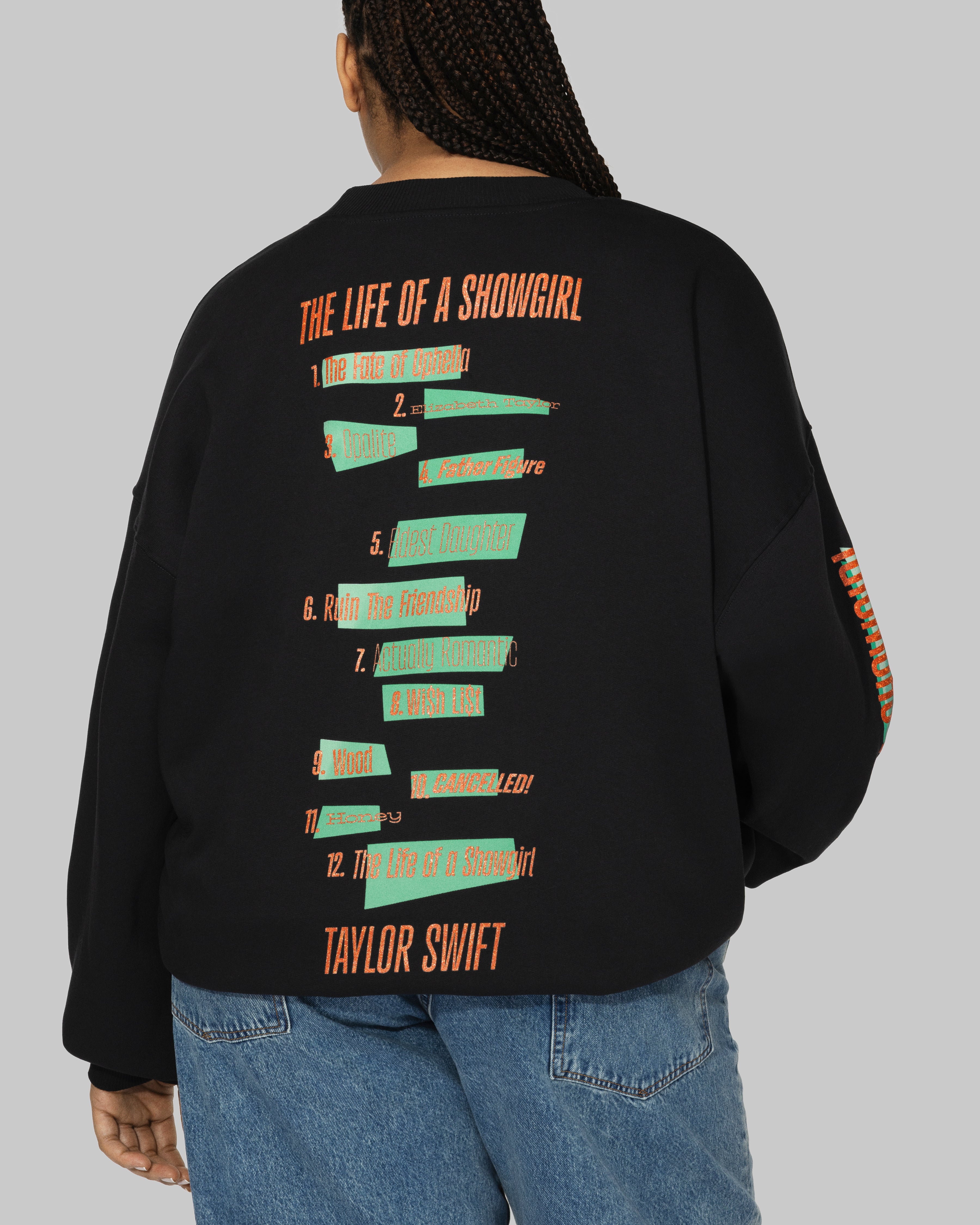 The Life of a Showgirl Crewneck Spotify Fans First Box Set 2XL Model back