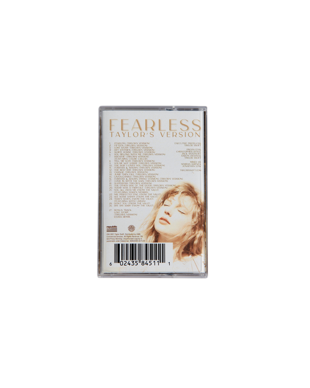 Fearless (Taylor's Version) Cassette back