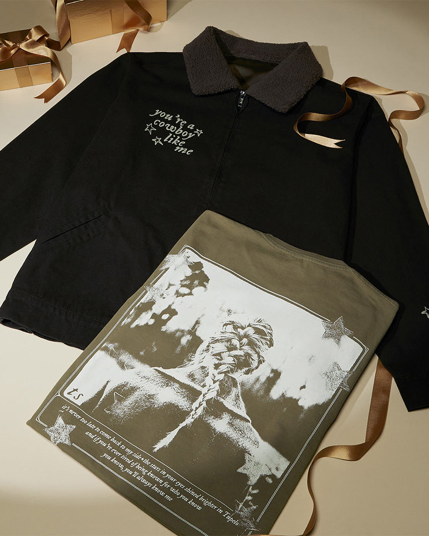 Cowboy Like Me Work Jacket Editorial with T-Shirt