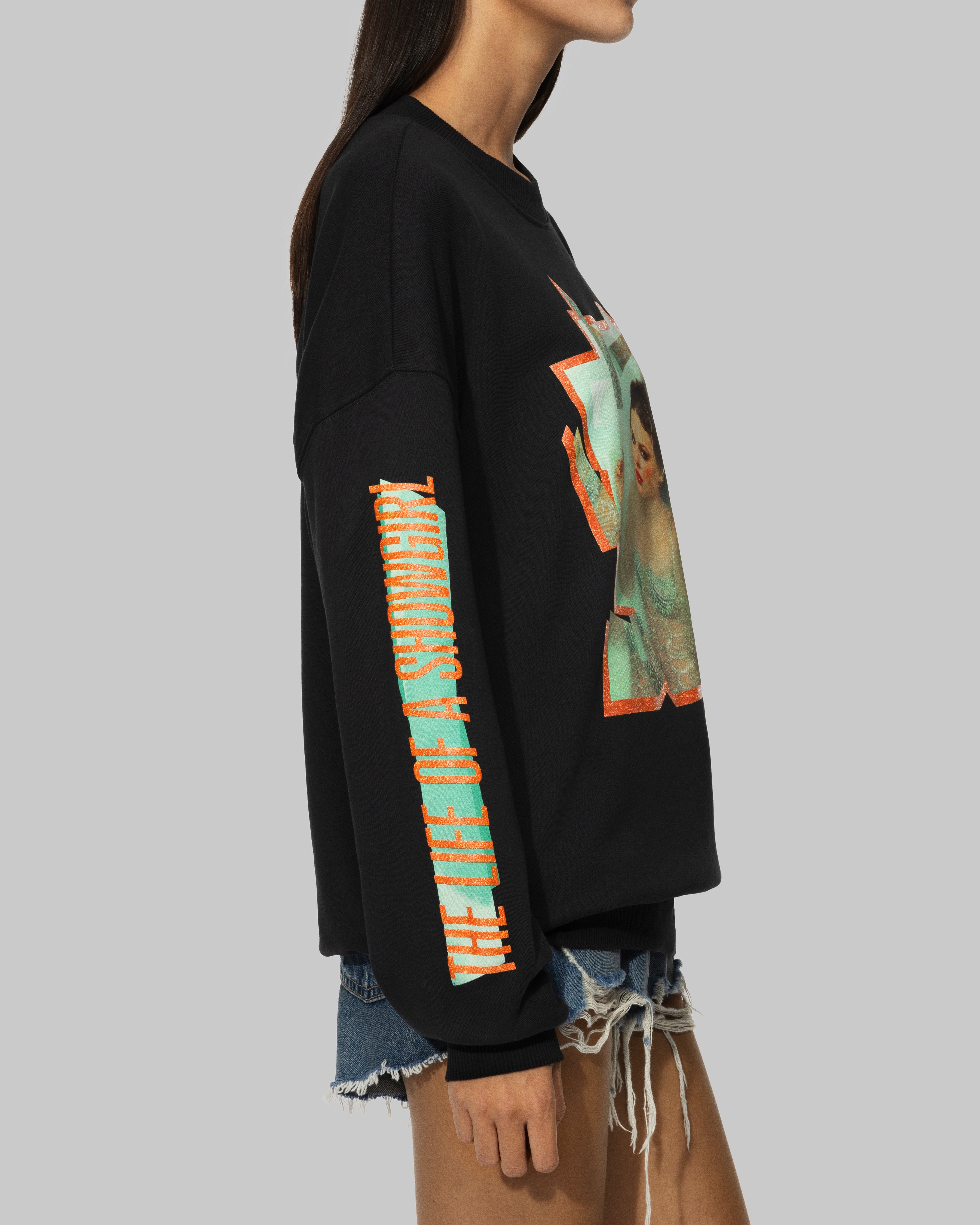 The Life of a Showgirl Crewneck Spotify Fans First Box Set S Model side