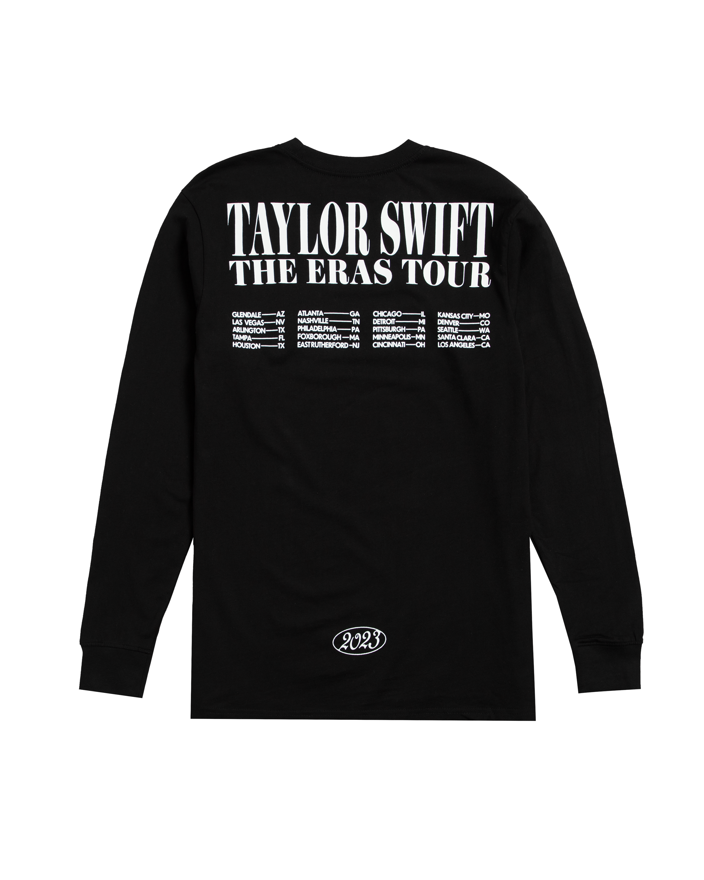 Taylor Swift | The Eras Tour Collage Black Long Sleeve back