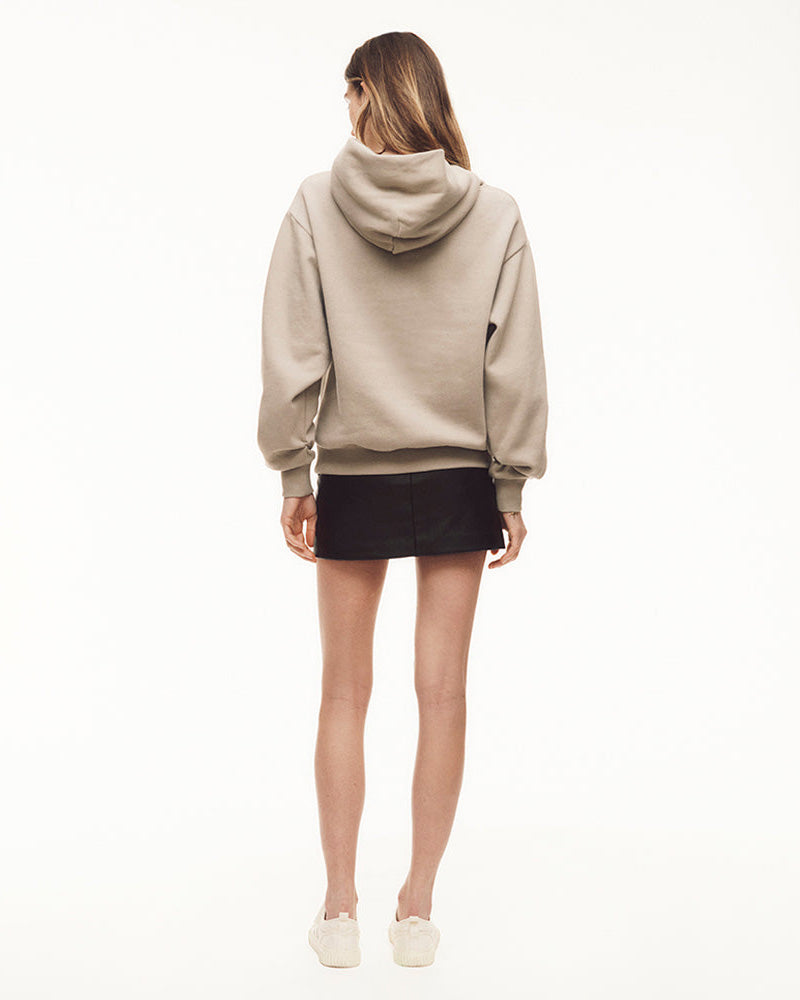 TTPD Eras Beige Hoodie Female Model 1 Back Full Body