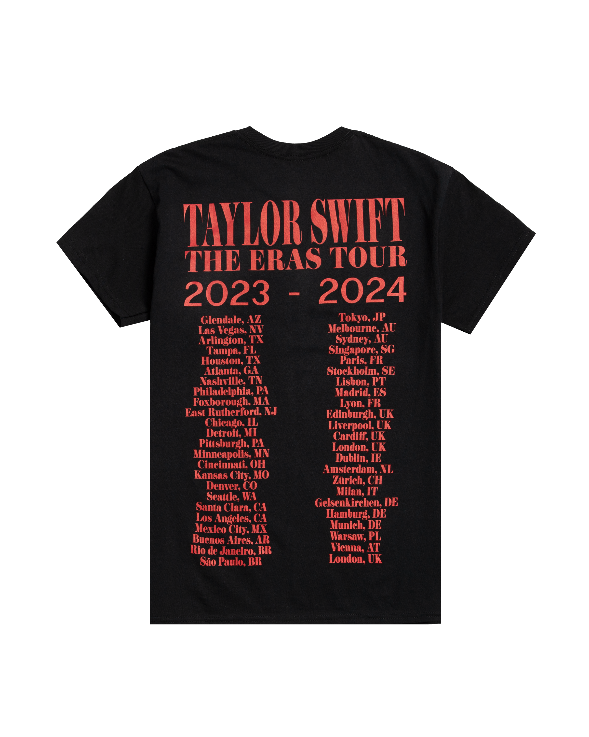 Taylor Swift | The Eras Tour Photo Black T-Shirt back