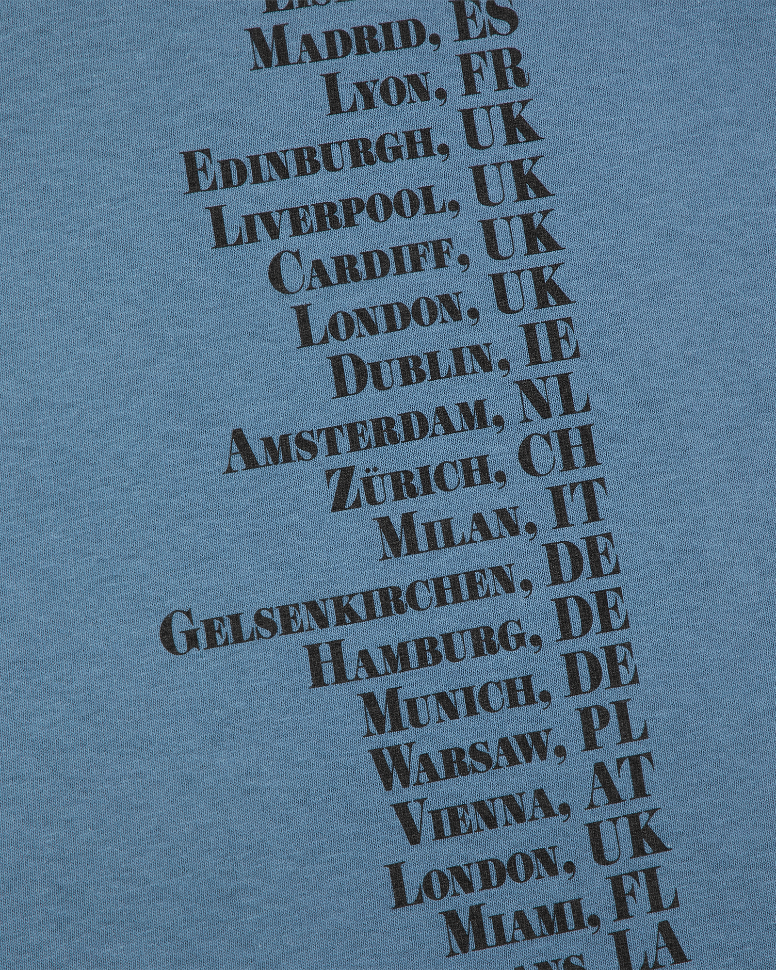 Taylor Swift | The Eras Tour Blue T-Shirt closa up